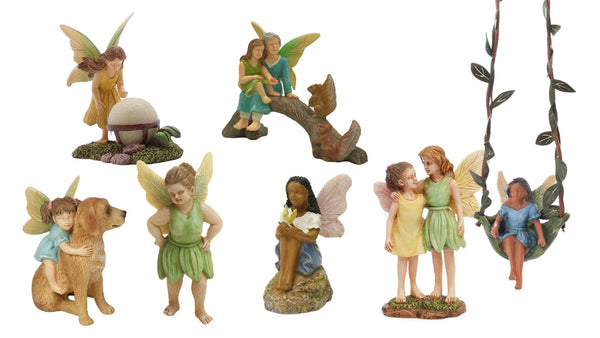 Woodland Knoll Fairy Figurines, Miniature Fairy Figurines