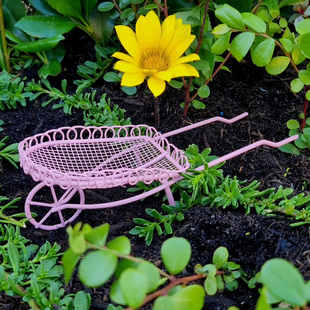 Metal Wheelbarrow - Pink