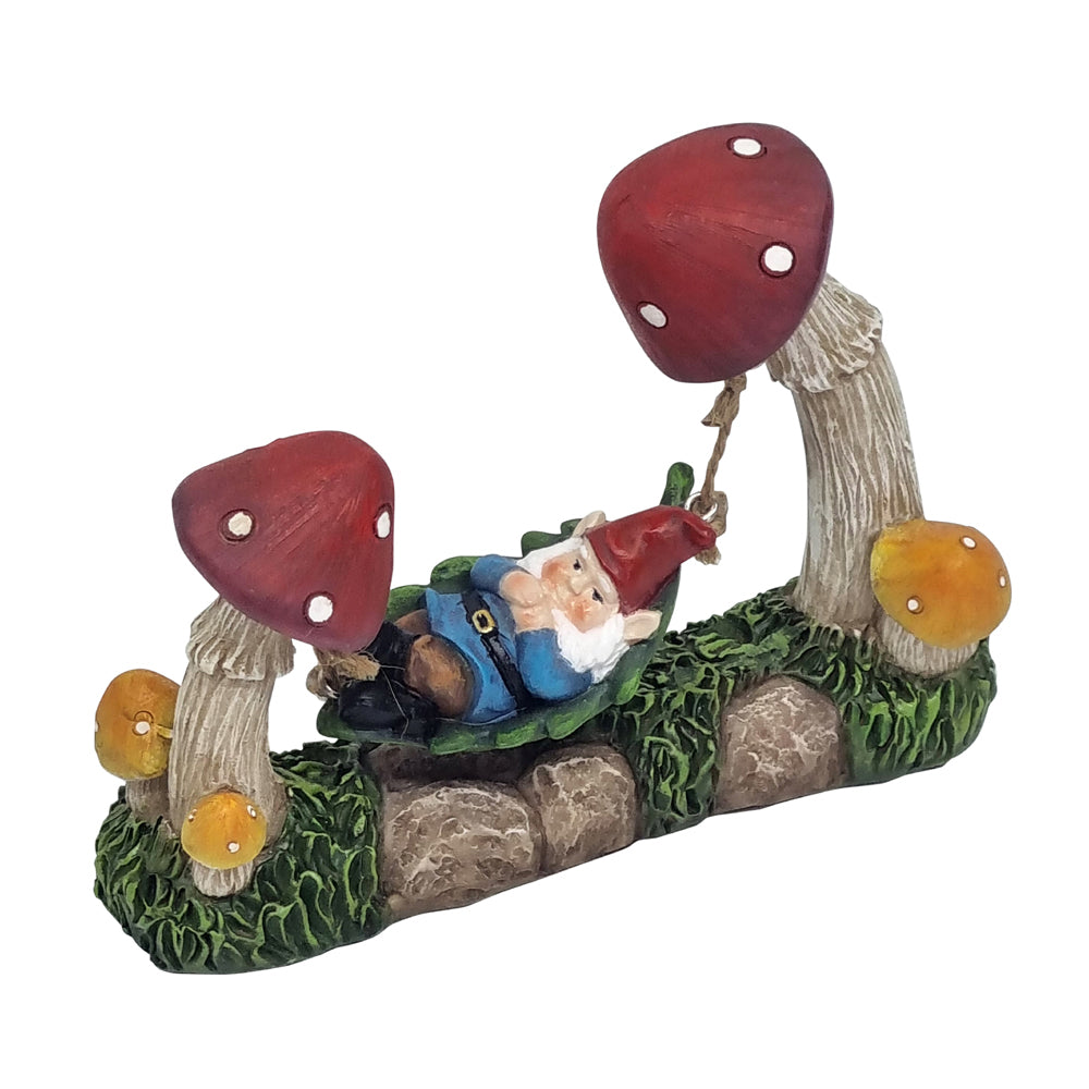 GNOME HOME Whimsical fashion Assemblage,Mushroom Planter Repurposed ,Fruit,Elves,Frogs ,Flea Market Finds