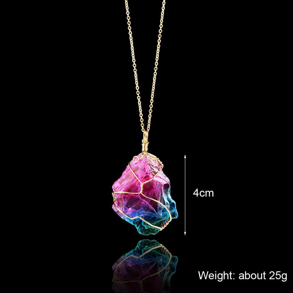 Rainbow deals crystal necklace