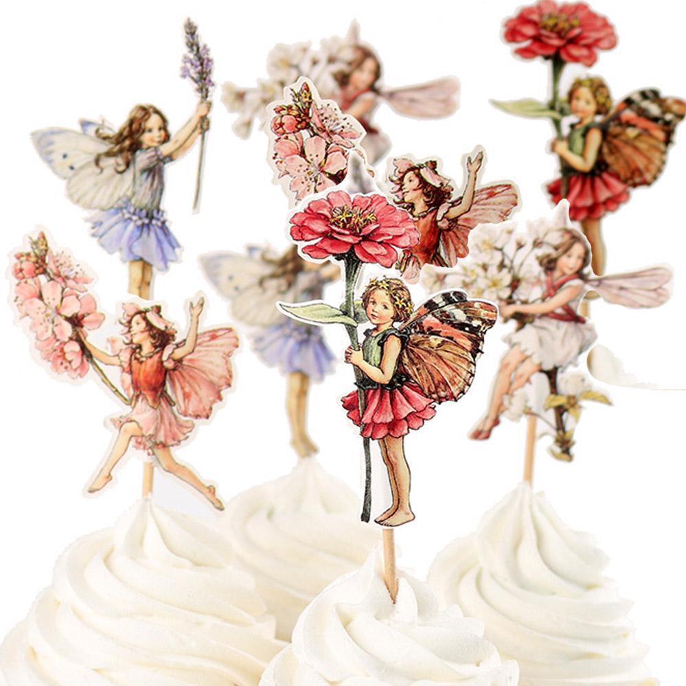 Fairy Cake Topper, 31 PCS Fairy Cupcake Toppers, Birthday Party Decorations  Cake Decorations Supplies Party Cake Toppers Happy Birthday Cake Topper for  Baby Shower, Wedding Party : Amazon.co.uk: Toys & Games