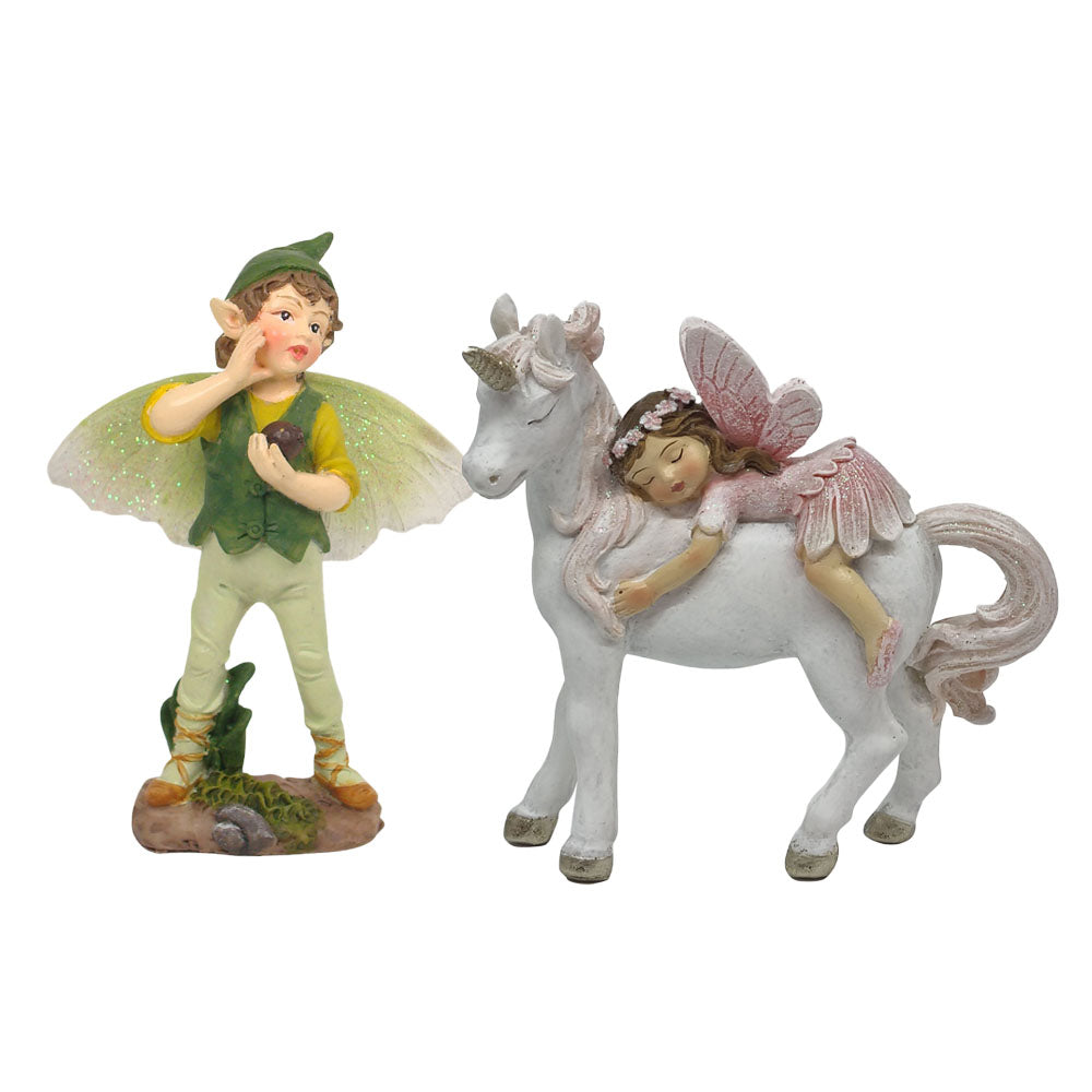 Fishing Fairy Boy - Garden Sparkle - Fairy Garden Figurines Shop