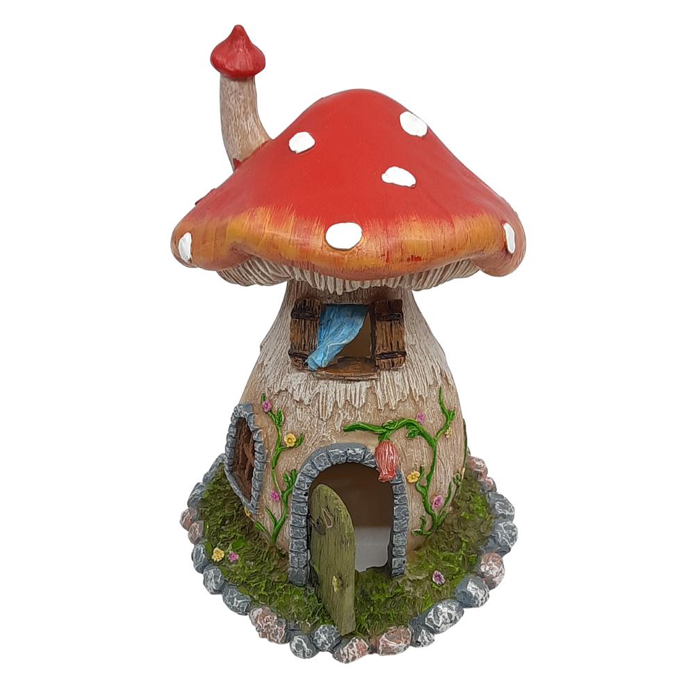 Corben's Cottage - A Miniature Red Mushroom Fairy House with Opening ...